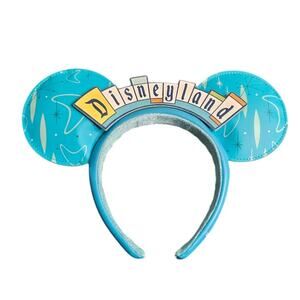 DisneyLand spell out Retro Teal minnie mickey mouse ears headband making magic